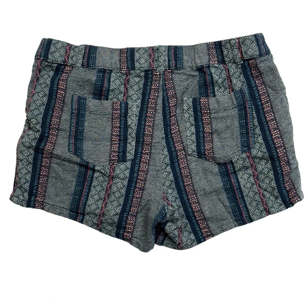 Natural Reflections Women's Boho Cotton Shorts Size Large Tribal Pattern‎